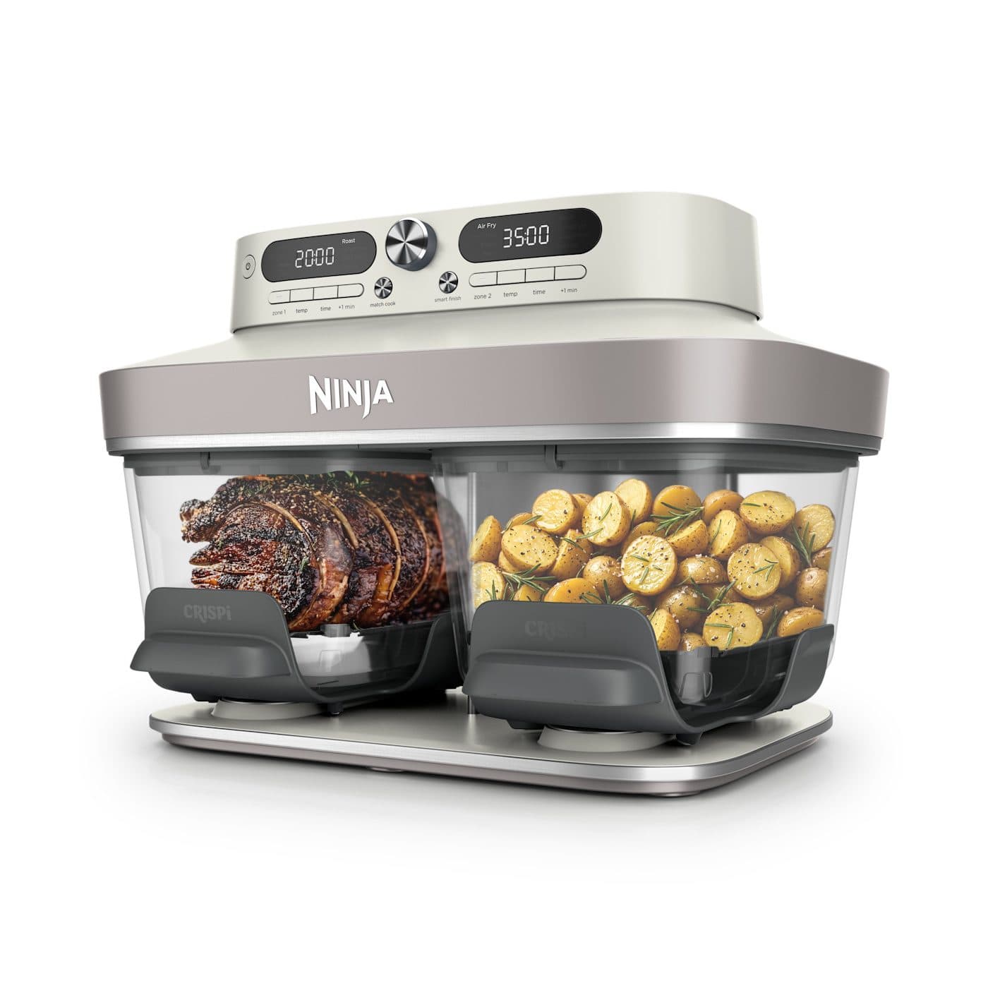 Аэрогриль Ninja CRISPi DualZone DD102EUIV2 белого цвета, вид под углом