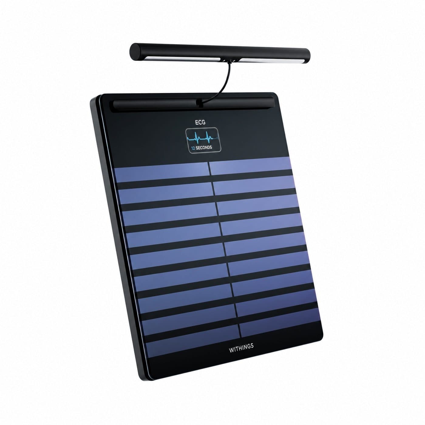 Withings Body Scan WBS08-Black с поднятой рукояткой — ракурс три четверти