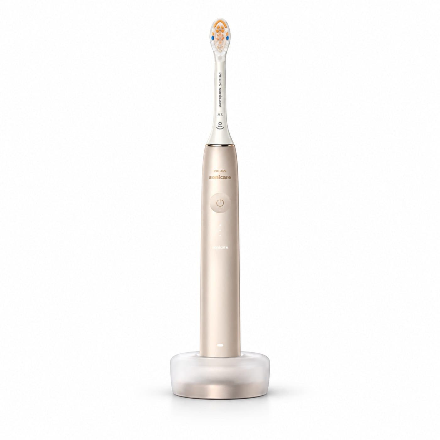 Золотистая зубная щётка Philips Sonicare HX9992/11 на зарядной базе