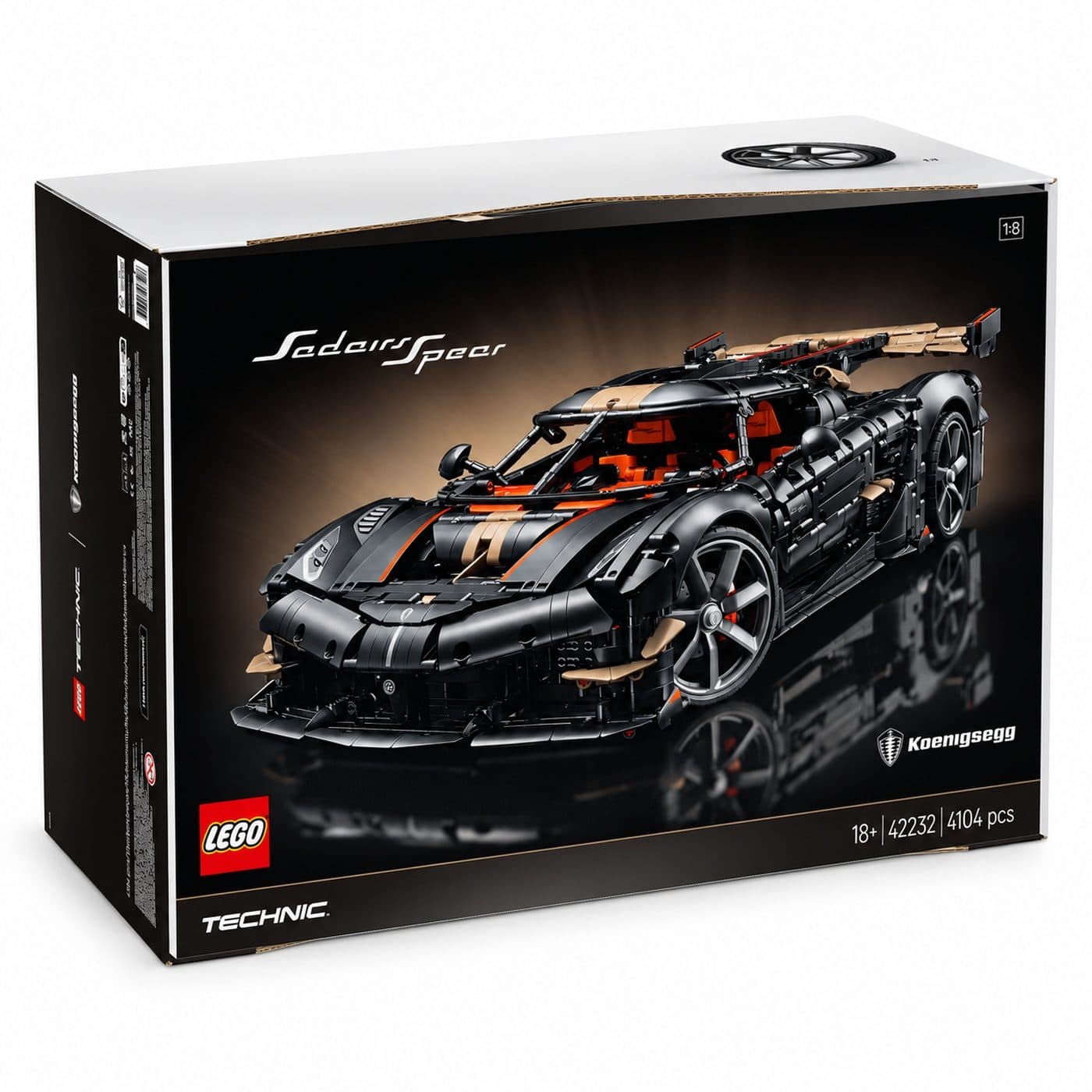 LEGO Technic 42232 Koenigsegg Sadair's Spear — оригинальная упаковка lego technic 42232