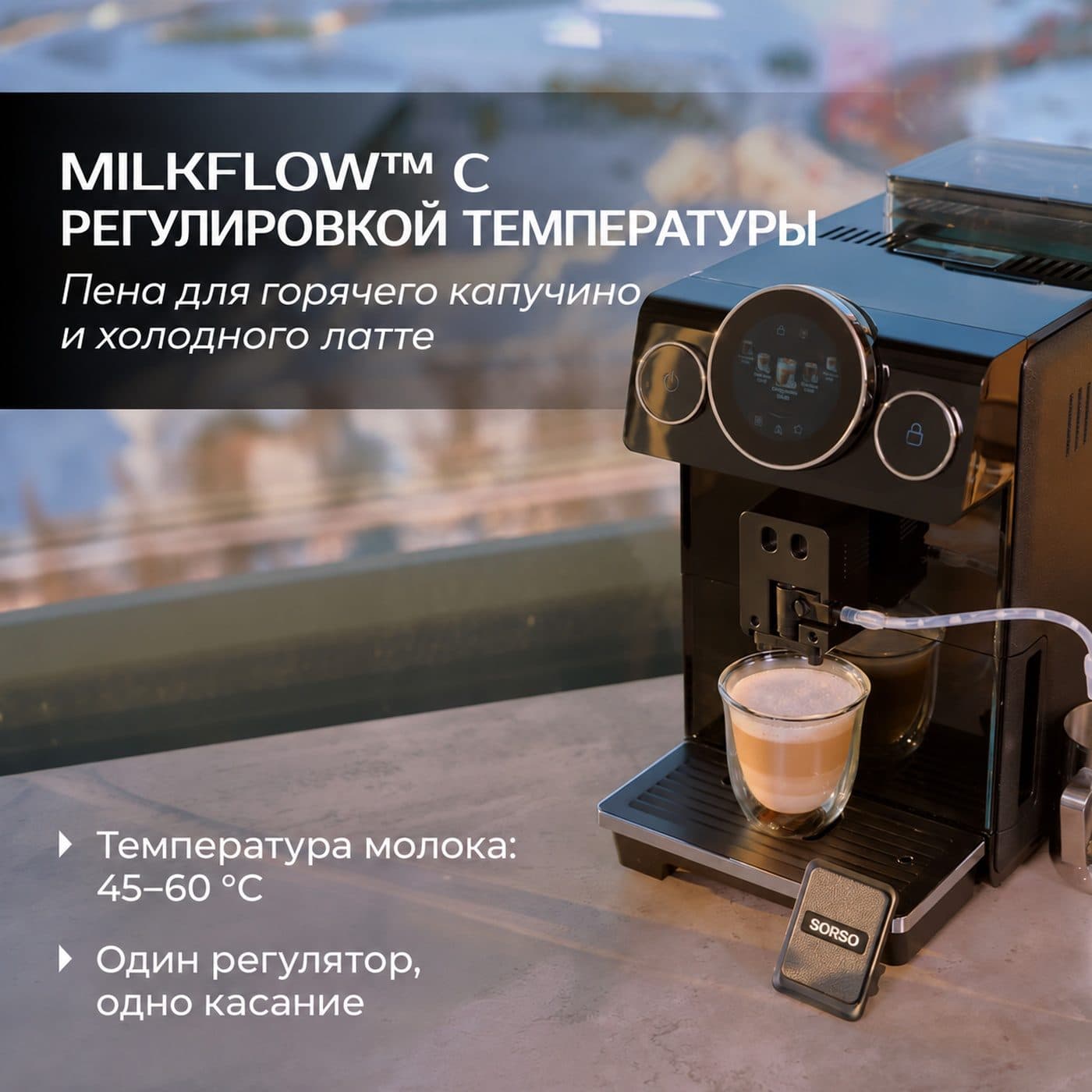 MilkFlow с регулировкой температуры молока Sorso Terra T3
