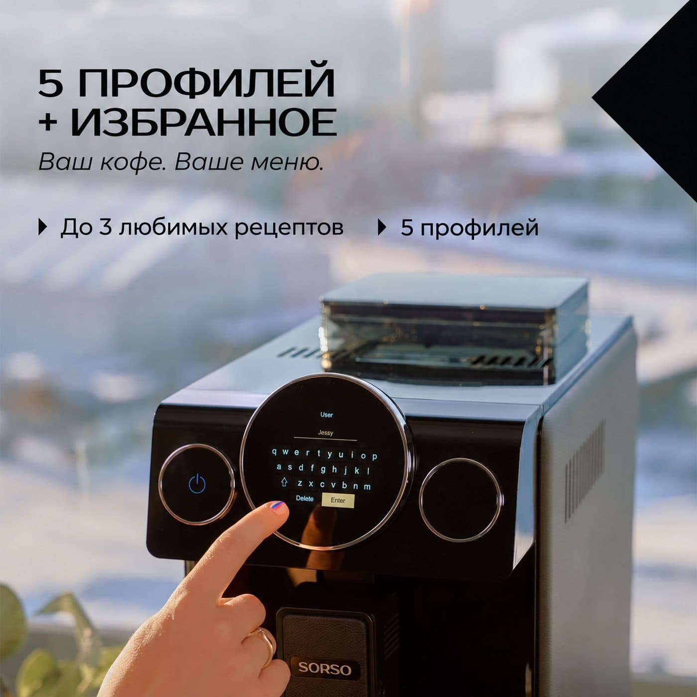Пользовательские профили и избранные рецепты Sorso Terra T3